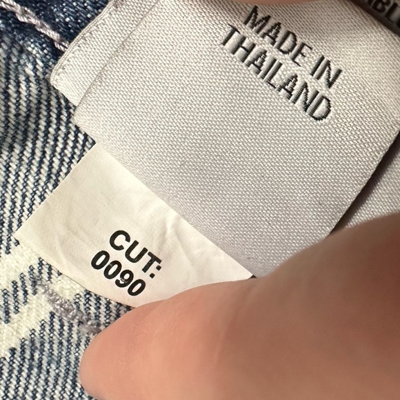 Boyish Jeans Pinstriped Blue Cotton Kirby Casual Straight Leg Denim Size 27 - Picture 8 of 10